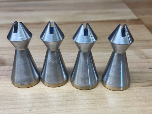 Finished pieces off the lathe
