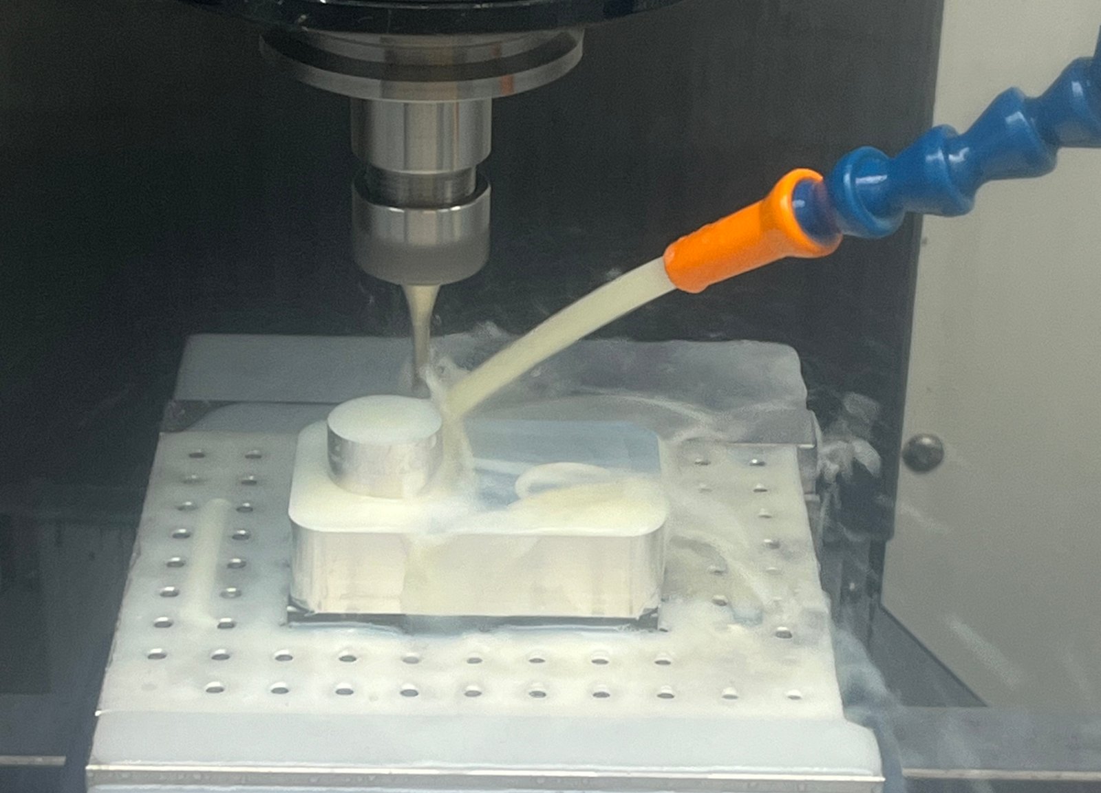 Cavity finishing passes on the 3-axis mill