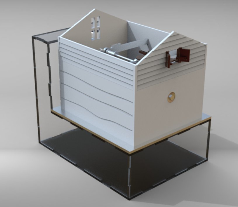 CAD of the enclosure and mechanism
