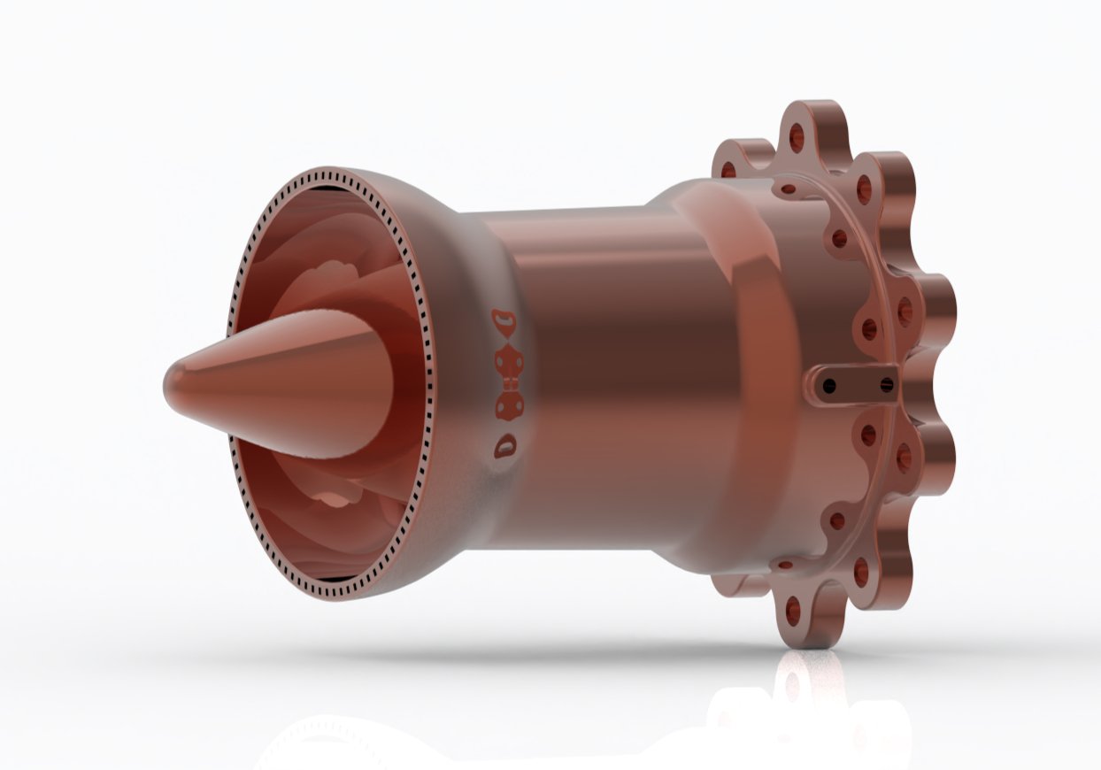 Project Wavefront Mark I rotating detonation rocket engine render