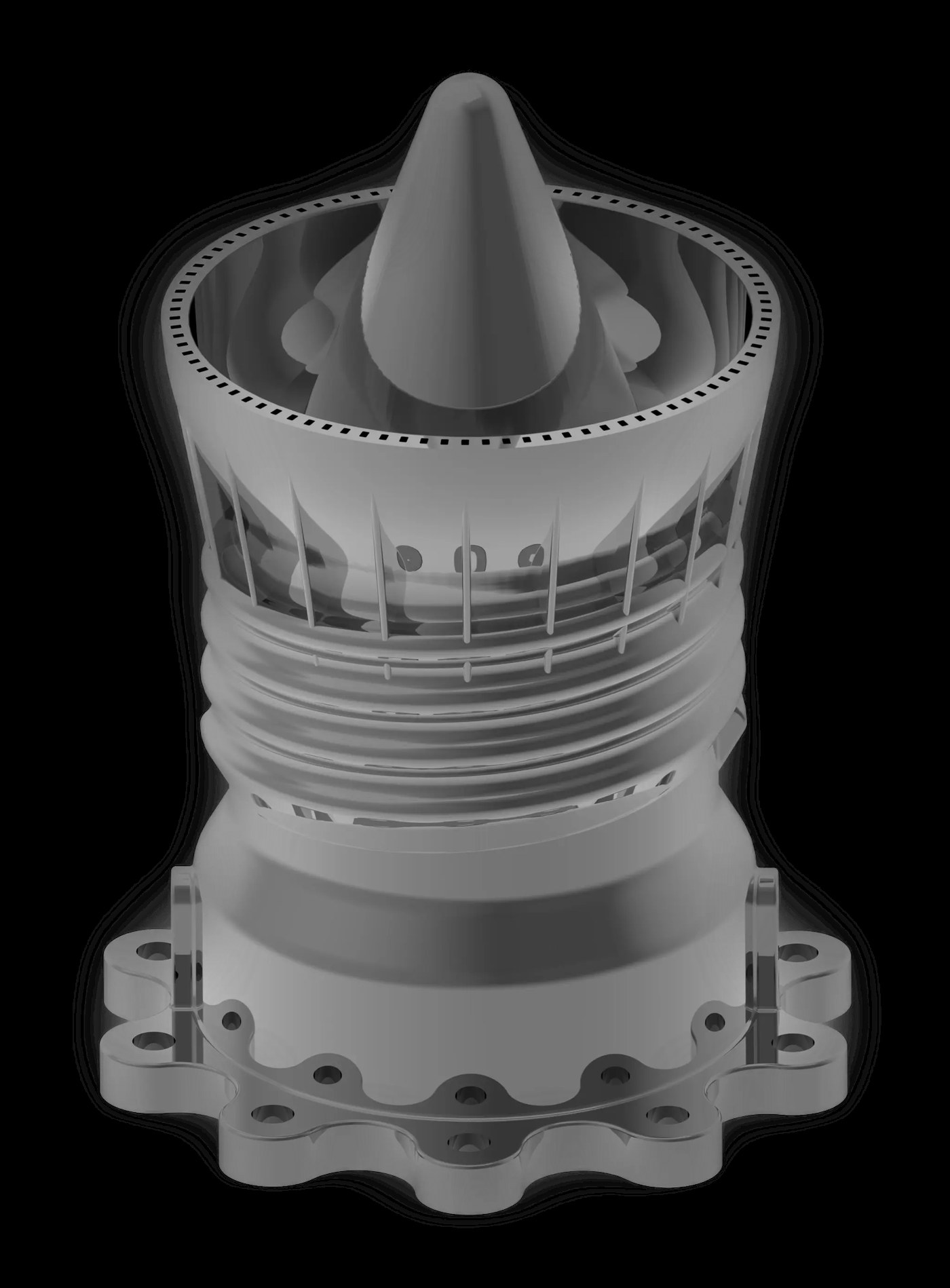 Mark I render — aerospike and annular combustor